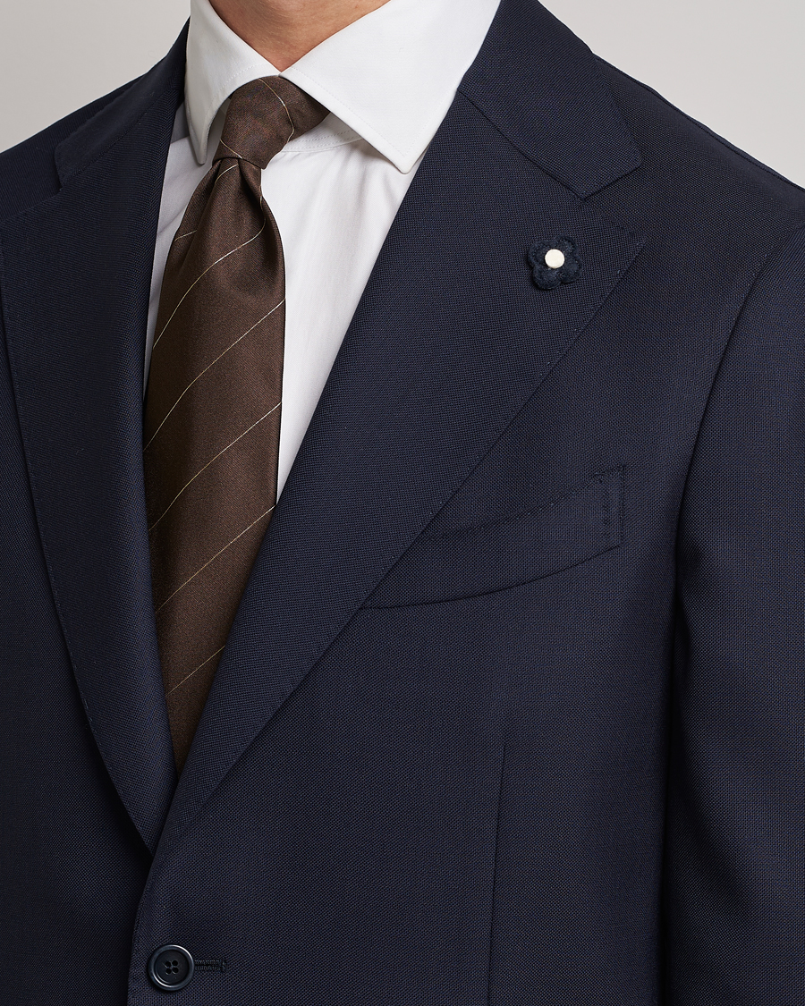Men | Blazers | Lardini | Patch Pocket Wool Blazer Navy