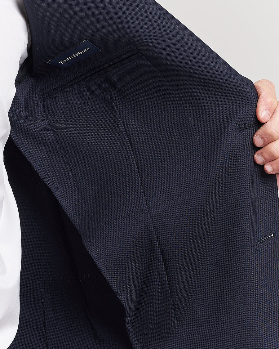 Men | Blazers | Lardini | Patch Pocket Wool Blazer Navy