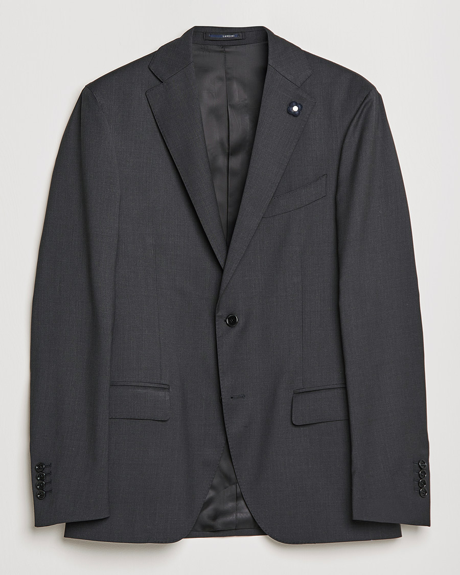 Men | Blazers | Lardini | Two Button Wool Blazer Grey