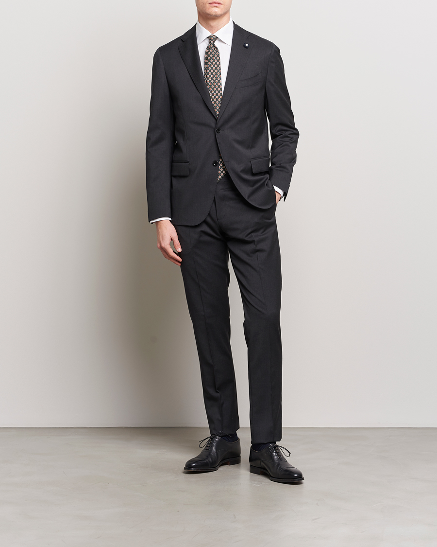 Men | Blazers | Lardini | Two Button Wool Blazer Grey