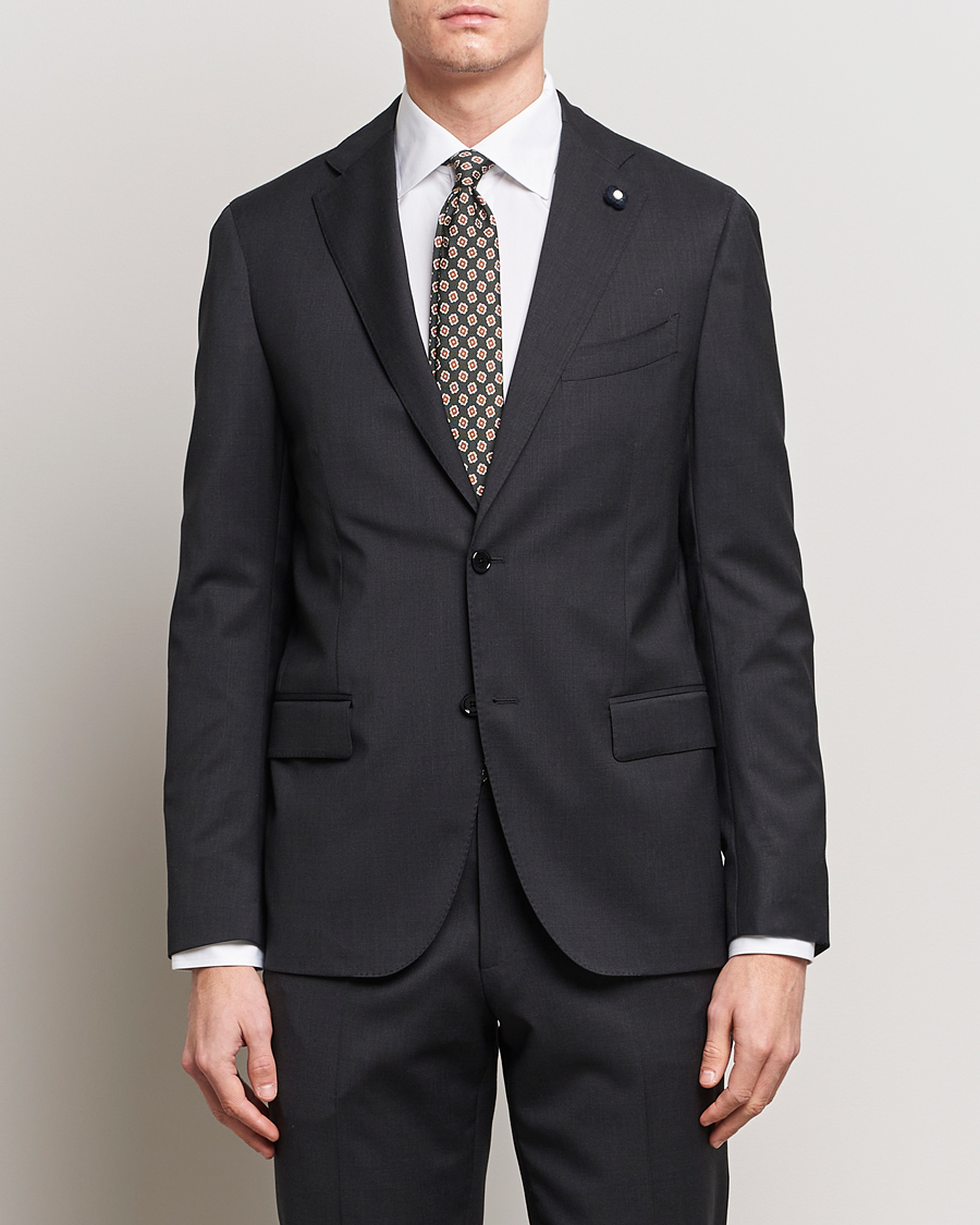 Men | Blazers | Lardini | Two Button Wool Blazer Grey