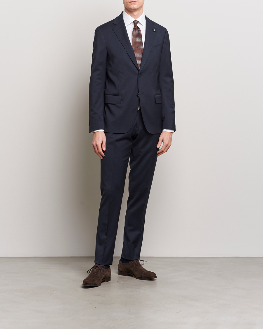 Men | Trousers | Lardini | Wool Trousers Navy