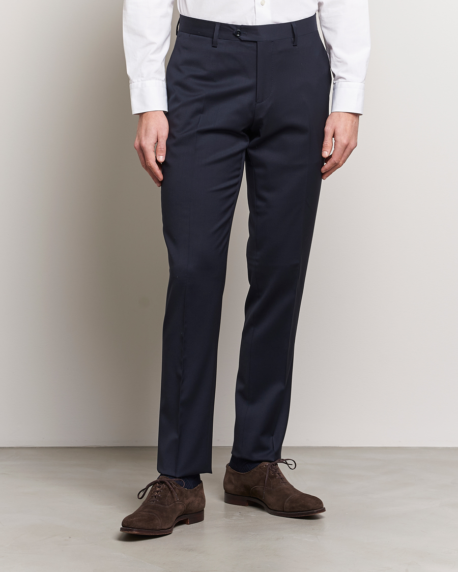 Men | Trousers | Lardini | Wool Trousers Navy