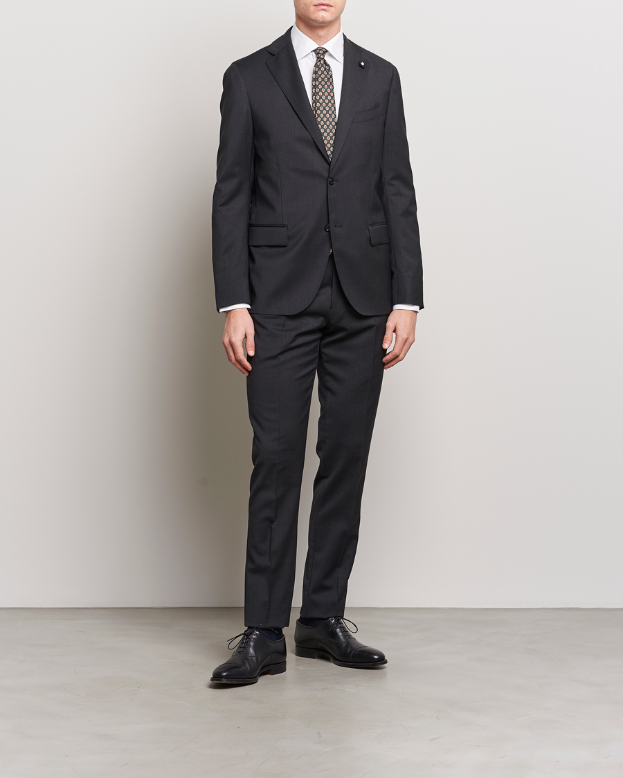 Men | Trousers | Lardini | Wool Trousers Grey