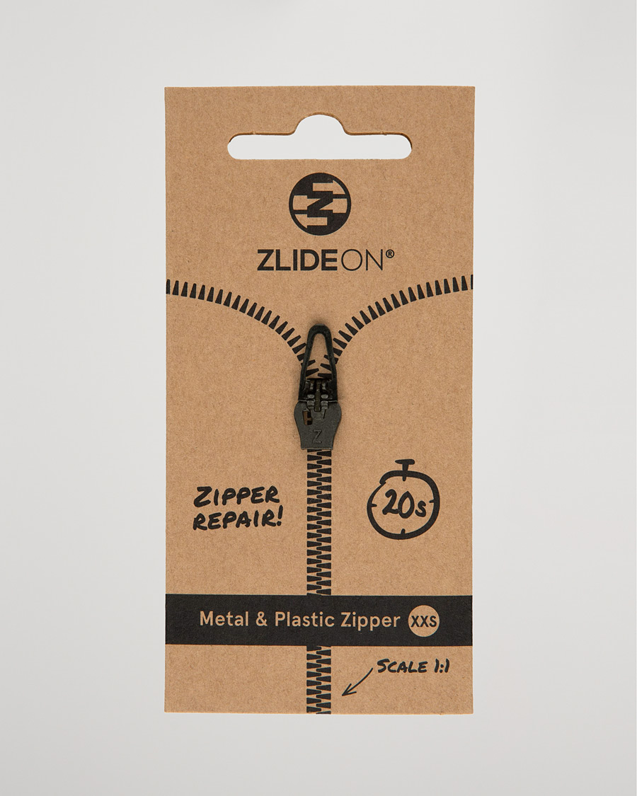 Men | Garment Care | ZlideOn | Normal Plastic & Metal Zipper Black XXS