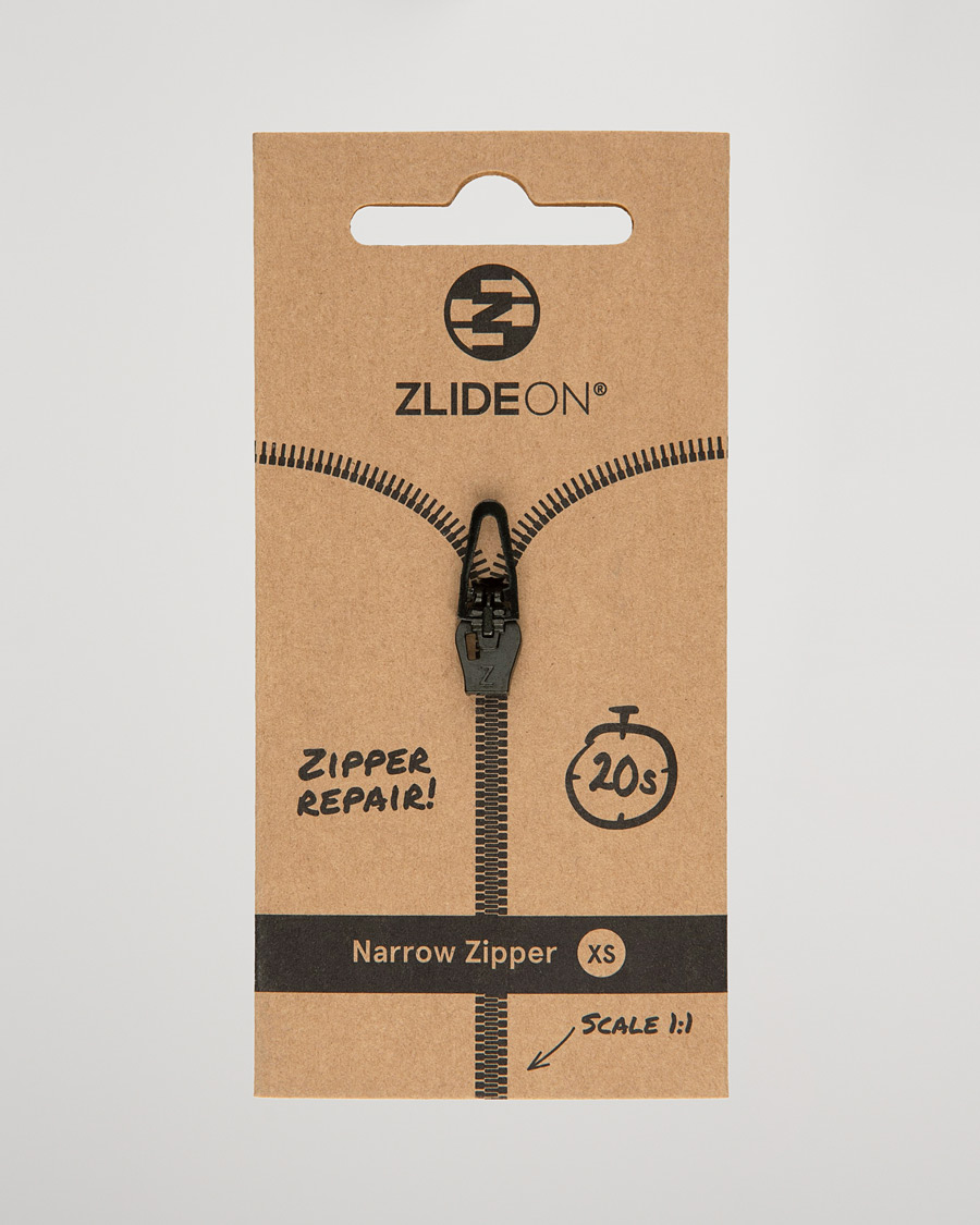 Men | Garment Care | ZlideOn | Narrow Zipper Black XS