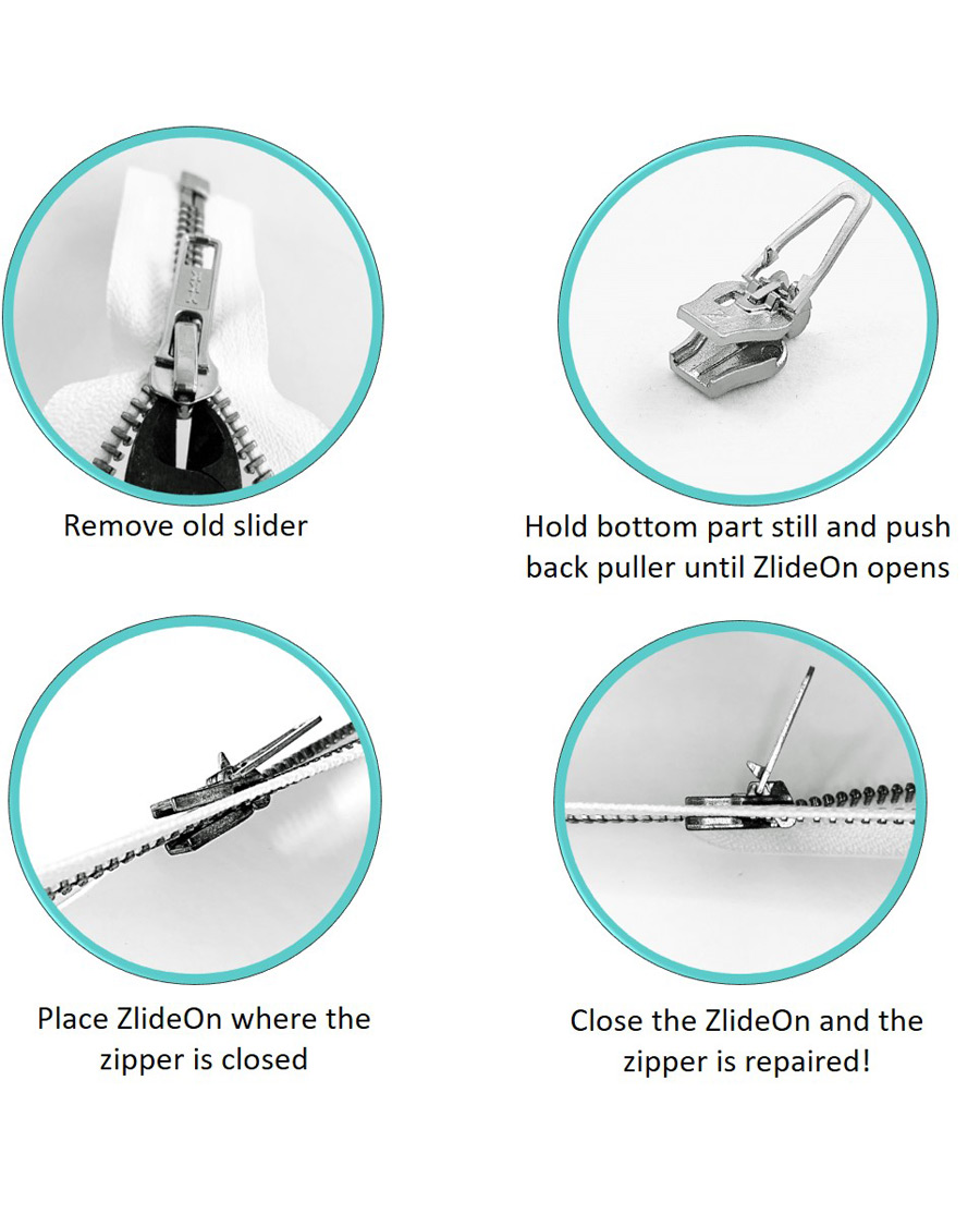 Men | Garment Care | ZlideOn | Waterproof Zipper Silver L