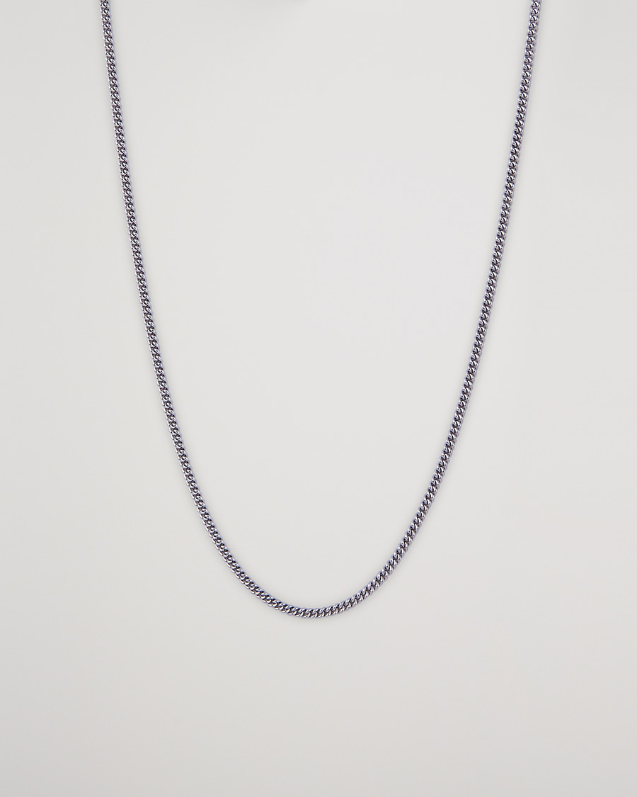 Men | Jewellery | Tom Wood | Curb Chain Slim Necklace Silver