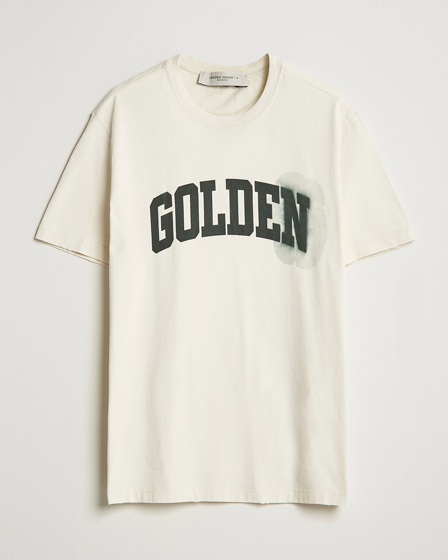 Men | T-Shirts | Golden Goose | Deluxe Brand Journey Logo T-Shirt Bone White