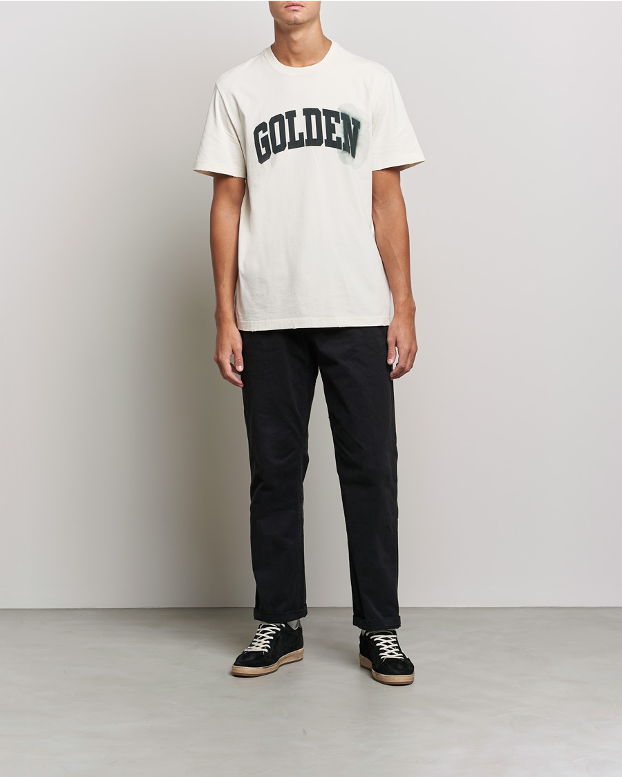 Men | T-Shirts | Golden Goose | Deluxe Brand Journey Logo T-Shirt Bone White
