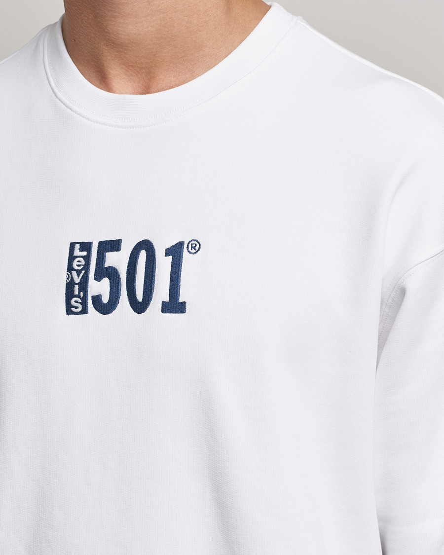 Men | Sweaters & Knitwear | Levi's | Relaxed Graphic 501 Crew Neck Crew White