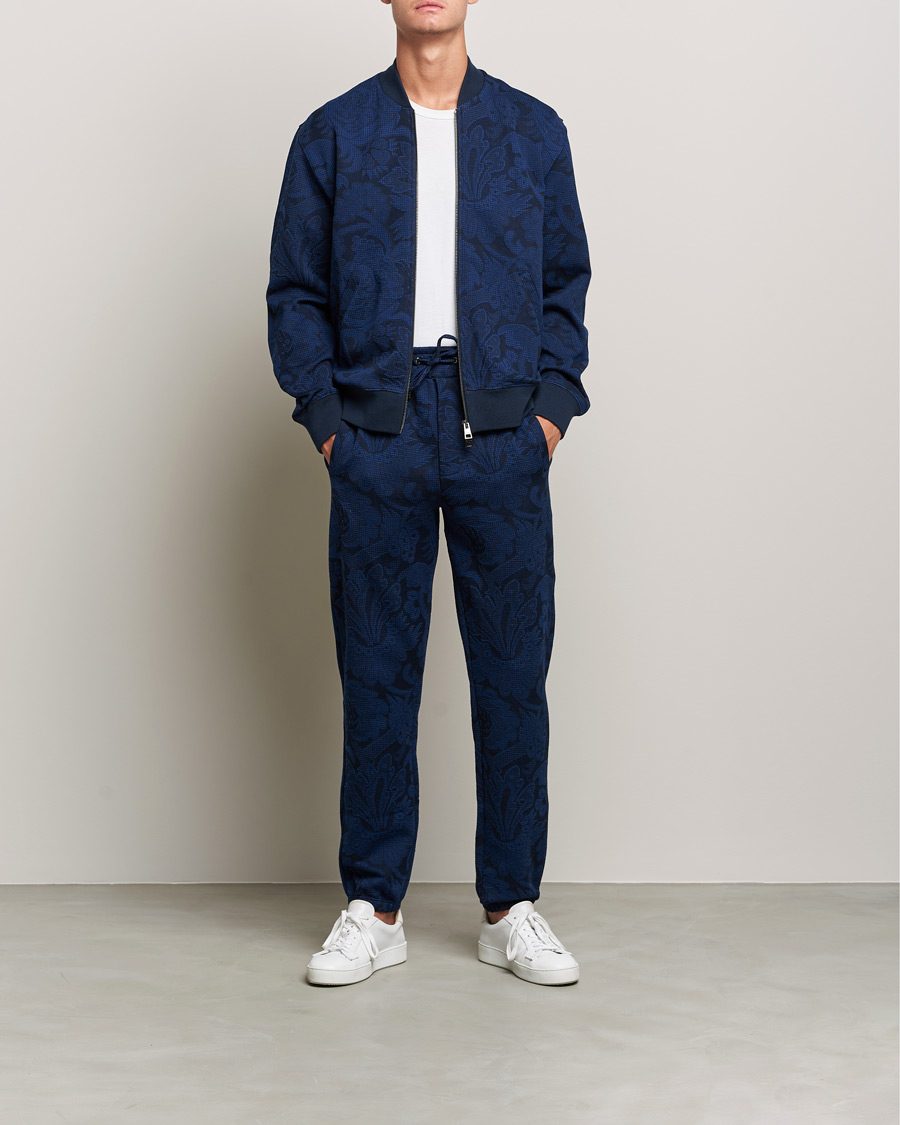 Men | Sweaters & Knitwear | Etro | Printed Bomber Sweat Navy
