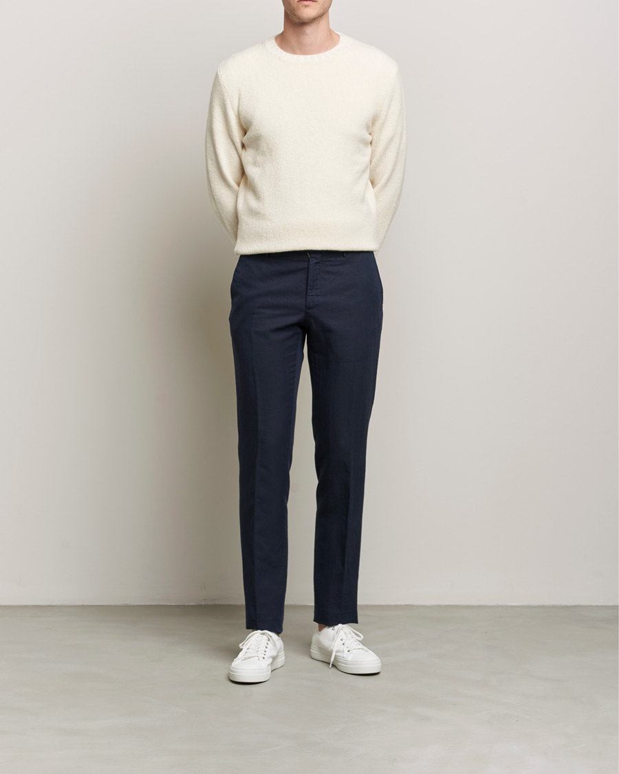 Men | Sweaters & Knitwear | Inis Meáin | Wool/Cashmere Crew Neck White