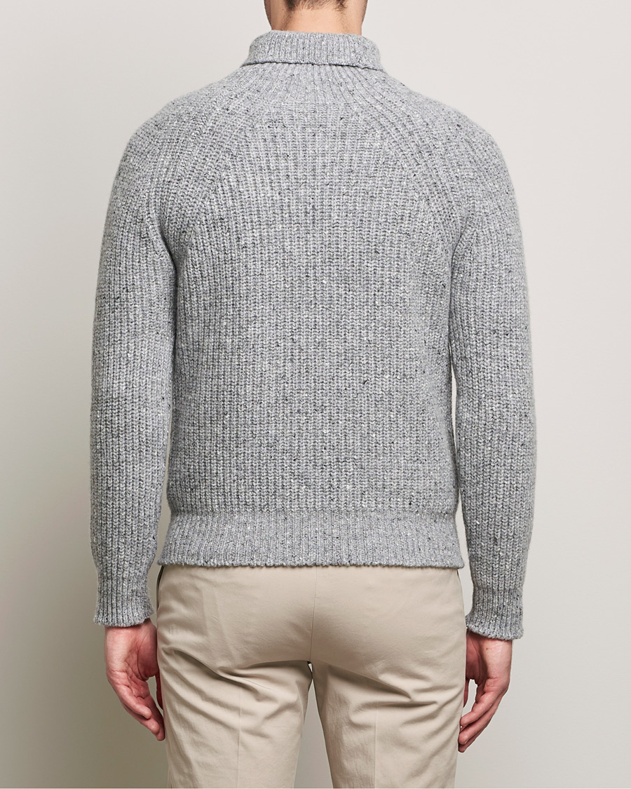 Men | Sweaters & Knitwear | Inis Meáin | Wool/Cashmere Boatbuilder Turtleneck Grey