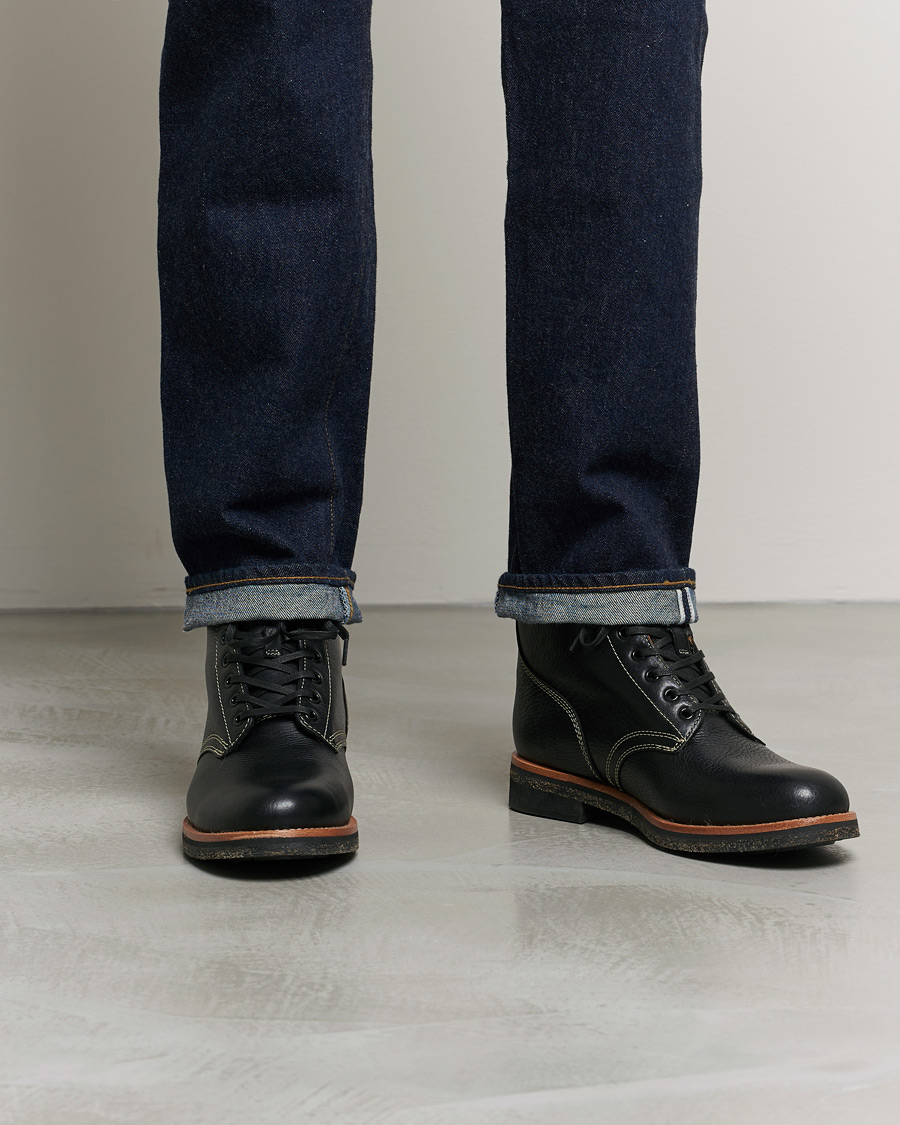 Men | Polo Ralph Lauren RL Oiled Leather Boot Black | Polo Ralph Lauren | RL Oiled Leather Boot Black