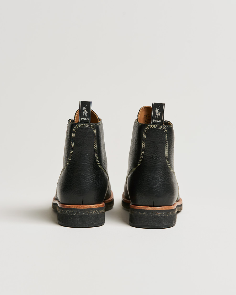 Men | Polo Ralph Lauren RL Oiled Leather Boot Black | Polo Ralph Lauren | RL Oiled Leather Boot Black