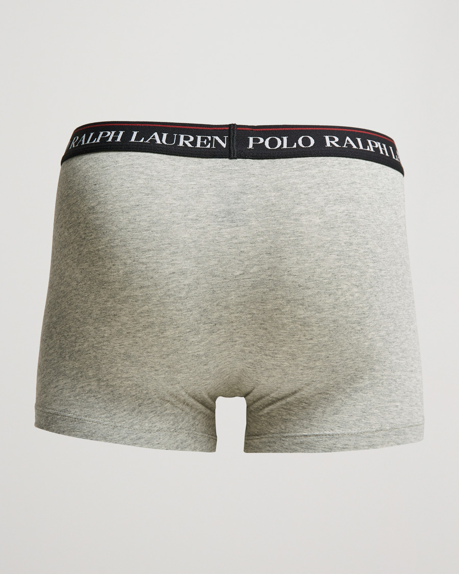 Men | Underwear & Socks | Polo Ralph Lauren | 3-Pack Trunk Grey/Red Pony/Black