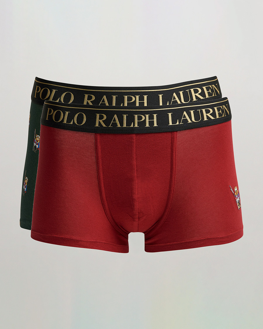 Men | Underwear & Socks | Polo Ralph Lauren | 2-Pack Gift Box Trunks Red/College Green