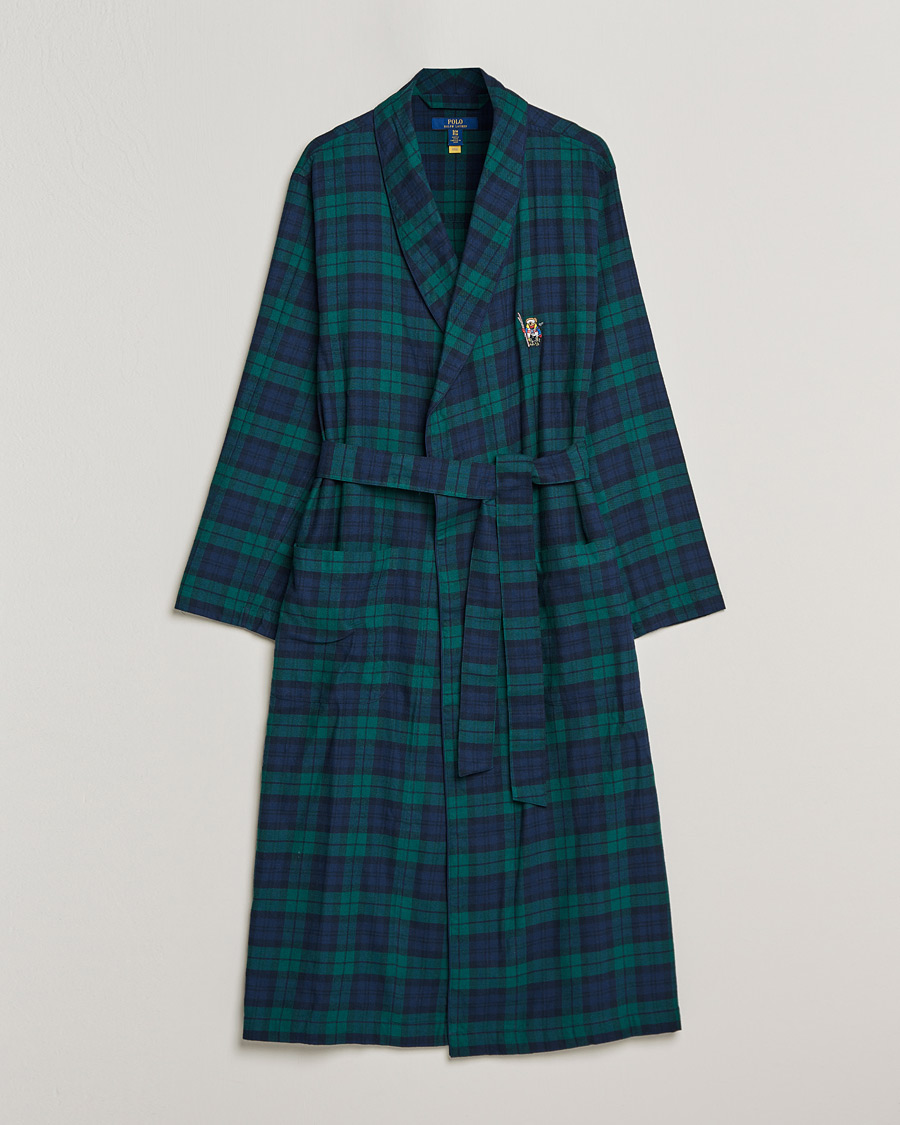Men | Pyjamas & Robes | Polo Ralph Lauren | Flannel Checked Robe Blackwatch