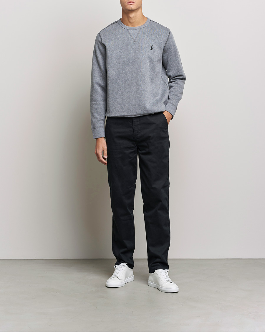 Men | Sweaters & Knitwear | Polo Ralph Lauren | Double Knit Sweatshirt Classic Grey Heather
