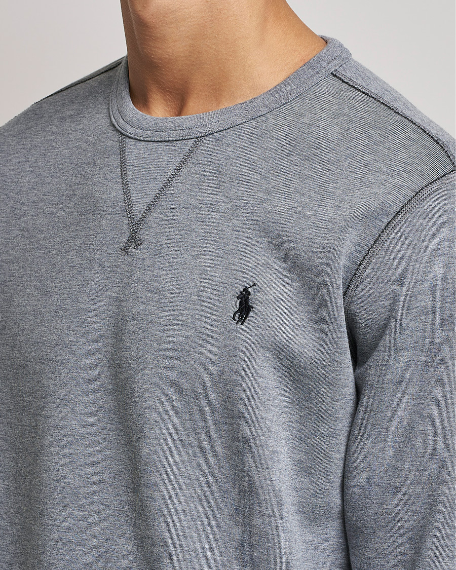 Men | Sweaters & Knitwear | Polo Ralph Lauren | Double Knit Sweatshirt Classic Grey Heather