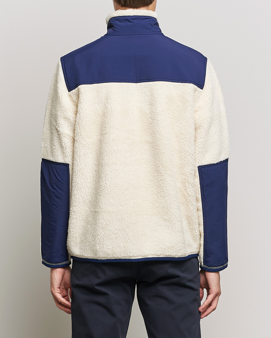 Men | Sweaters & Knitwear | Polo Ralph Lauren | Bonded Sherpa Full Zip Sweater Creme/Navy