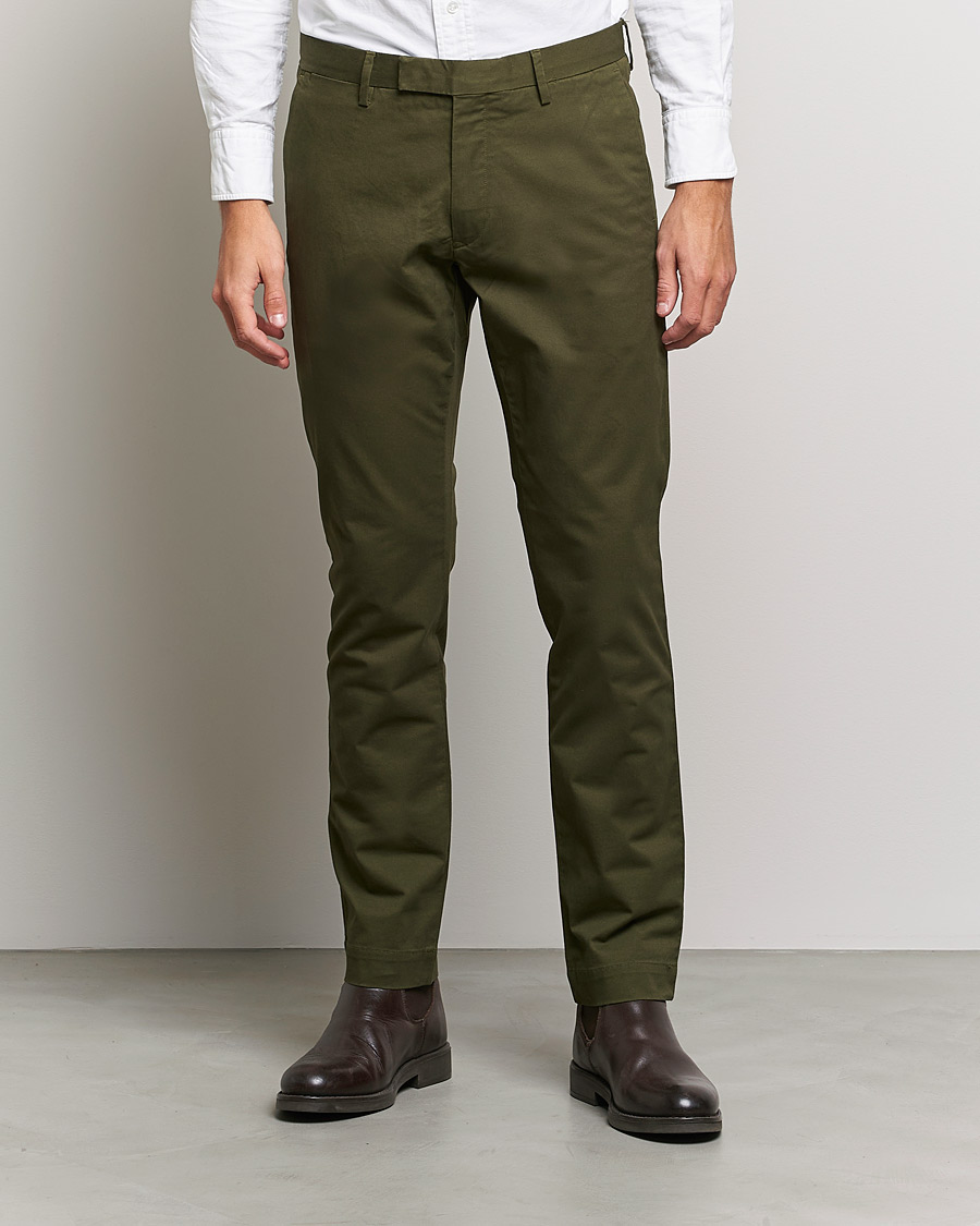 Men | Trousers | Polo Ralph Lauren | Slim Fit Stretch Chinos Armadillo Green