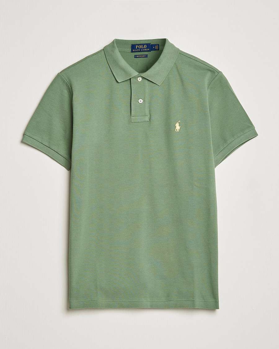 Men | Polo Shirts | Polo Ralph Lauren | Custom Slim Fit Polo Cargo Green