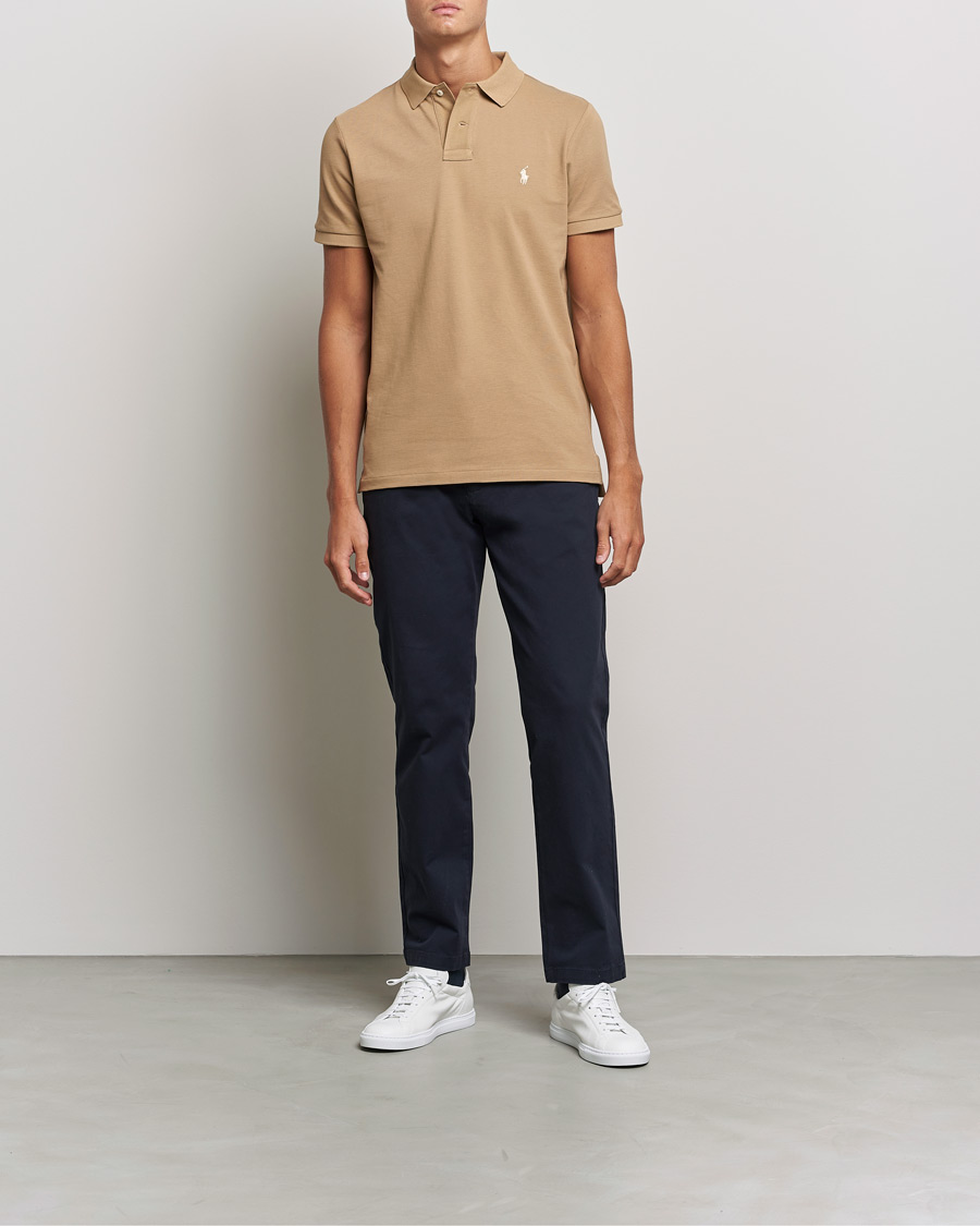 Men | Polo Shirts | Polo Ralph Lauren | Custom Slim Fit Polo Luxury Tan