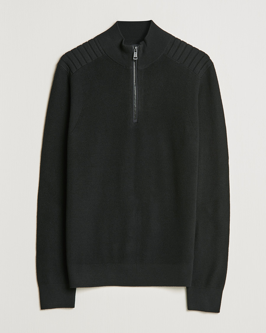 Men | Sweaters & Knitwear | RLX Ralph Lauren | Merino Half Zip Sweater Black