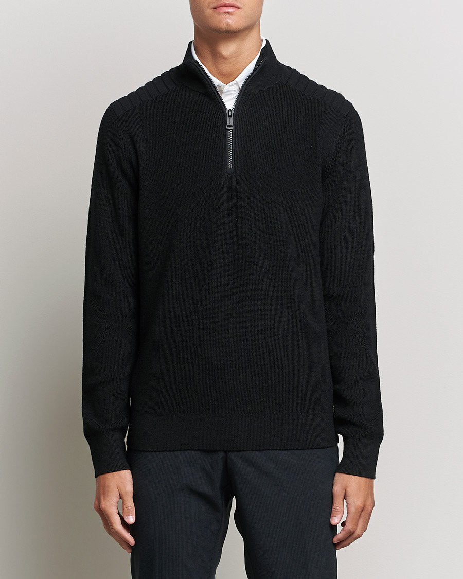 Men | Sweaters & Knitwear | RLX Ralph Lauren | Merino Half Zip Sweater Black