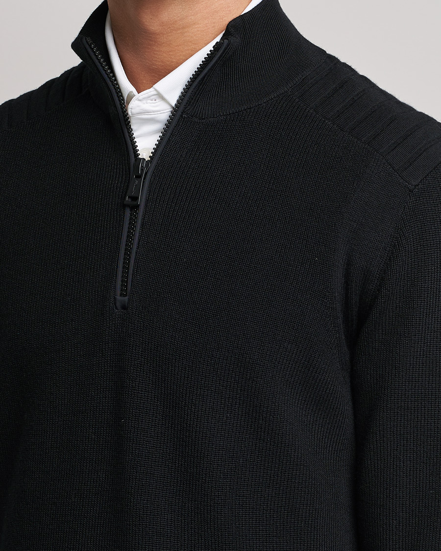 Men | Sweaters & Knitwear | RLX Ralph Lauren | Merino Half Zip Sweater Black