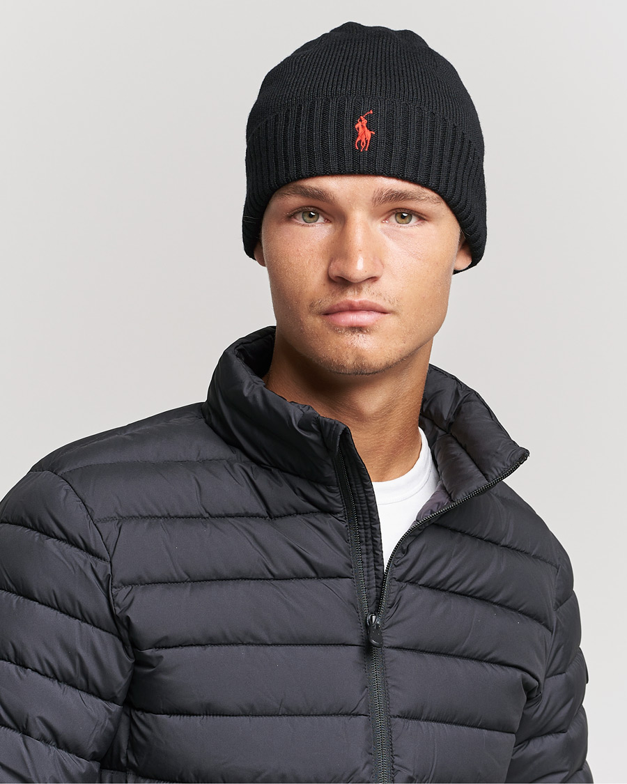 Men | Beanies | Polo Ralph Lauren | Merino Beanie Polo Black