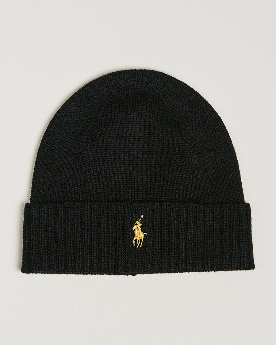 Men | Beanies | Polo Ralph Lauren | Merino Beanie Polo Black