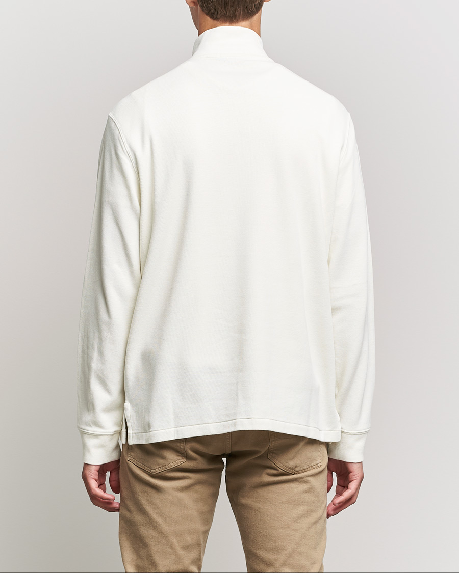 Men | Sweaters & Knitwear | Polo Ralph Lauren | Double Knit Jaquard Half Zip Sweater Parchment Cream