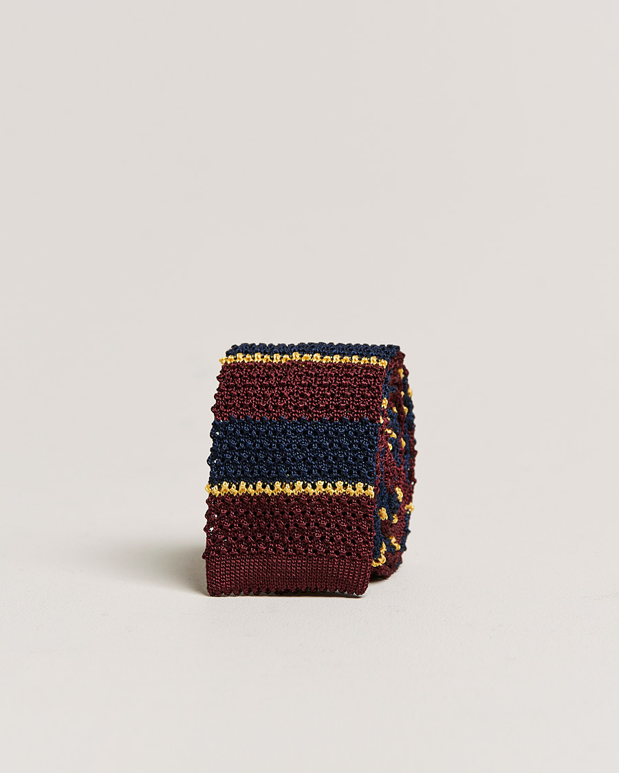 Men | Ties | Polo Ralph Lauren | Polo Ralph LaurenRegim Knitted TieWine/Navy/Gold