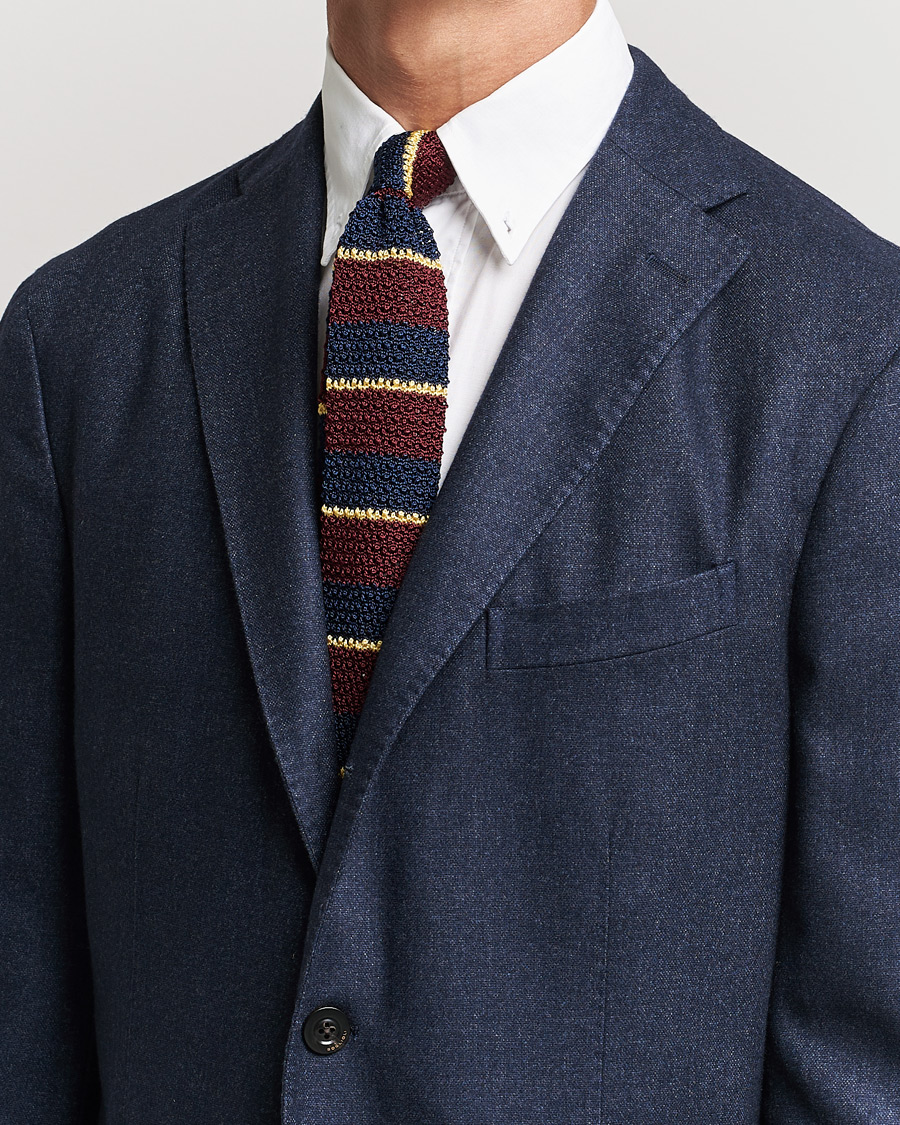Men | Ties | Polo Ralph Lauren | Polo Ralph LaurenRegim Knitted TieWine/Navy/Gold