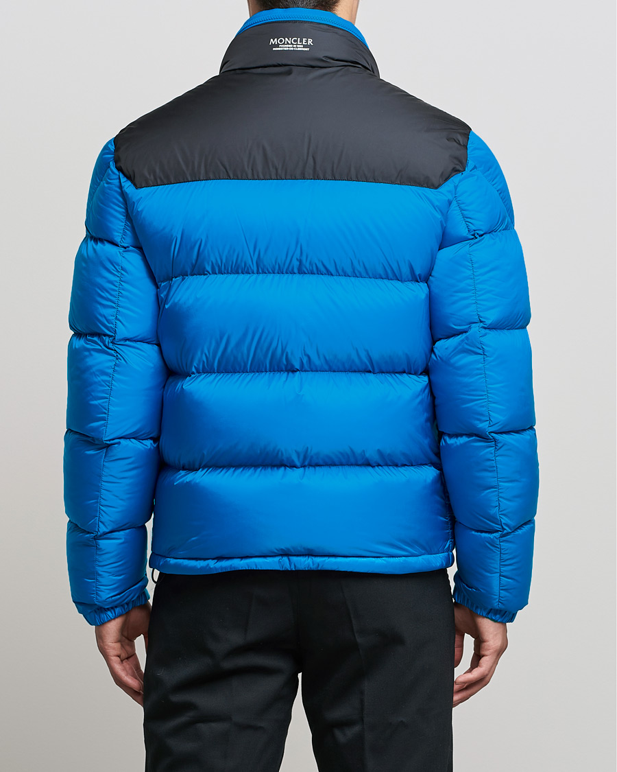 Men | Coats & Jackets | Moncler | Peuplier Down Jacket Black/Sky Blue