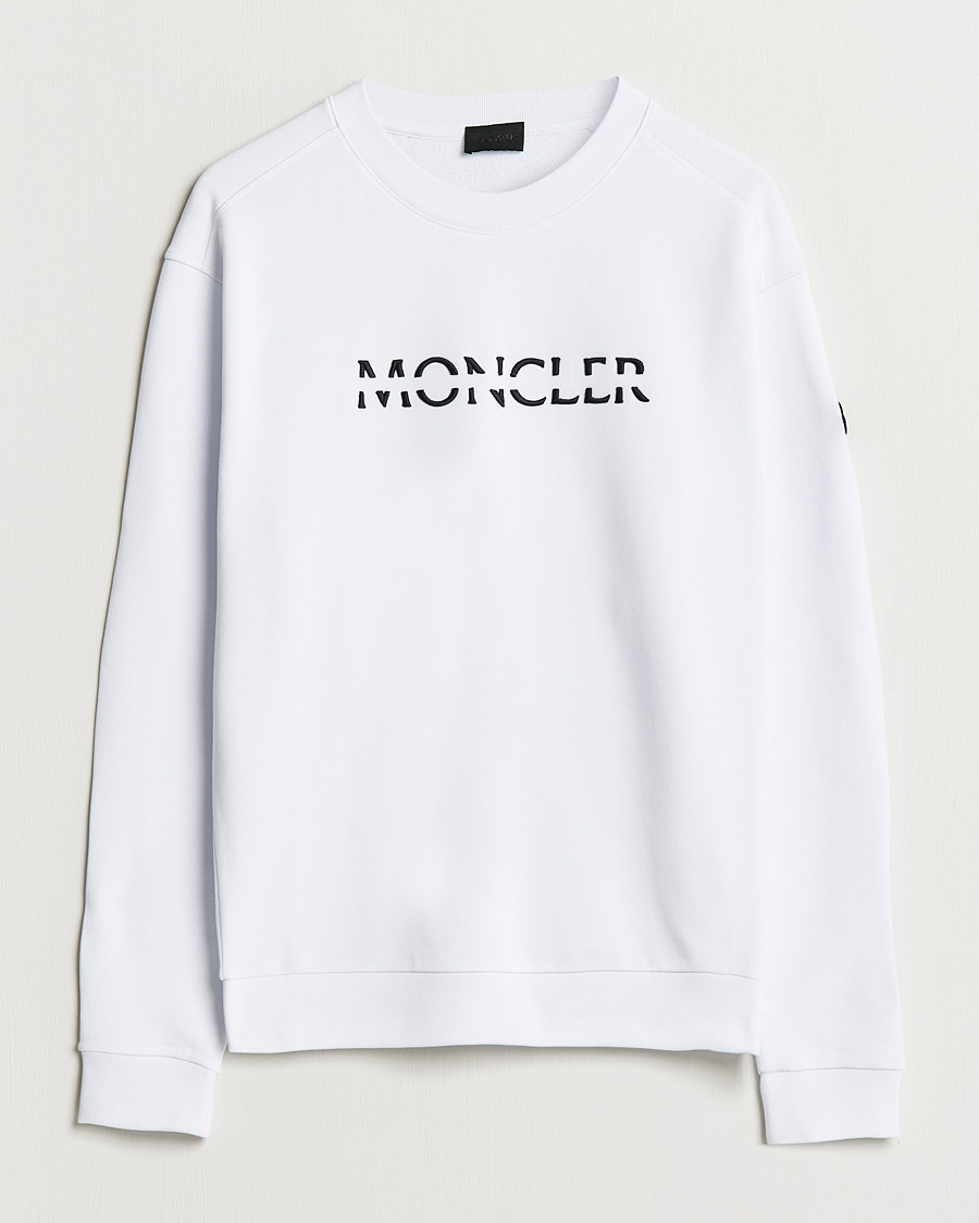 Men | Sweaters & Knitwear | Moncler | Lettering Sweatshirt White