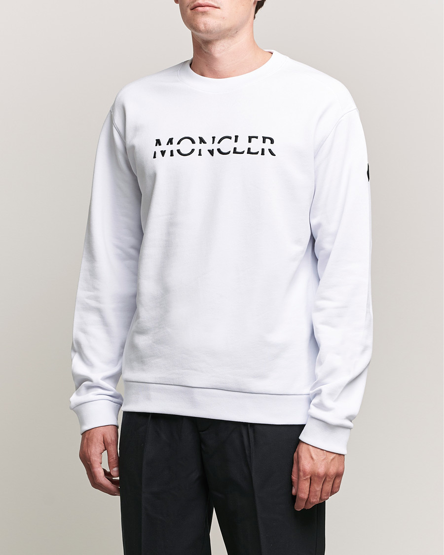 Men | Sweaters & Knitwear | Moncler | Lettering Sweatshirt White