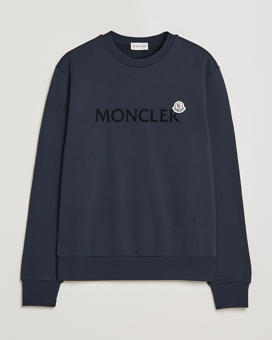 Men | Sweaters & Knitwear | Moncler | Logo Patch Sweatshirt Navy