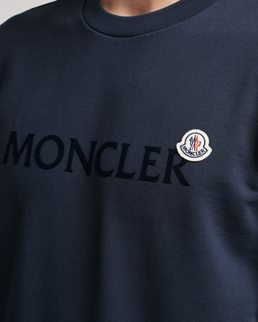 Men | Sweaters & Knitwear | Moncler | Logo Patch Sweatshirt Navy