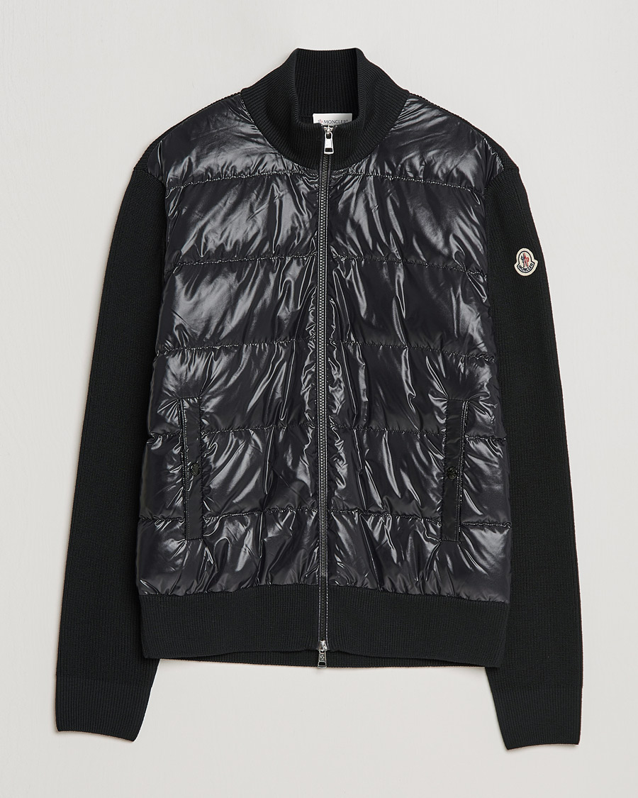 Men | Sweaters & Knitwear | Moncler | Zip Down Cardigan Black