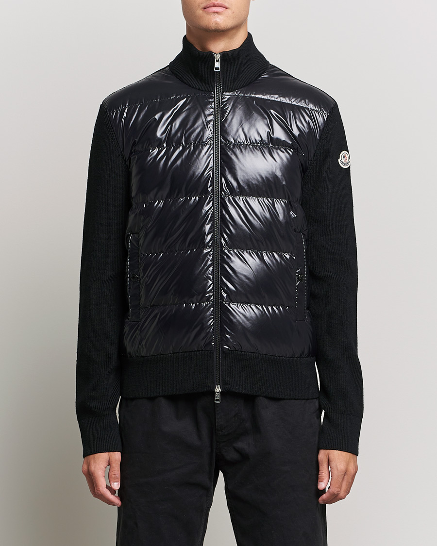 Men | Sweaters & Knitwear | Moncler | Zip Down Cardigan Black