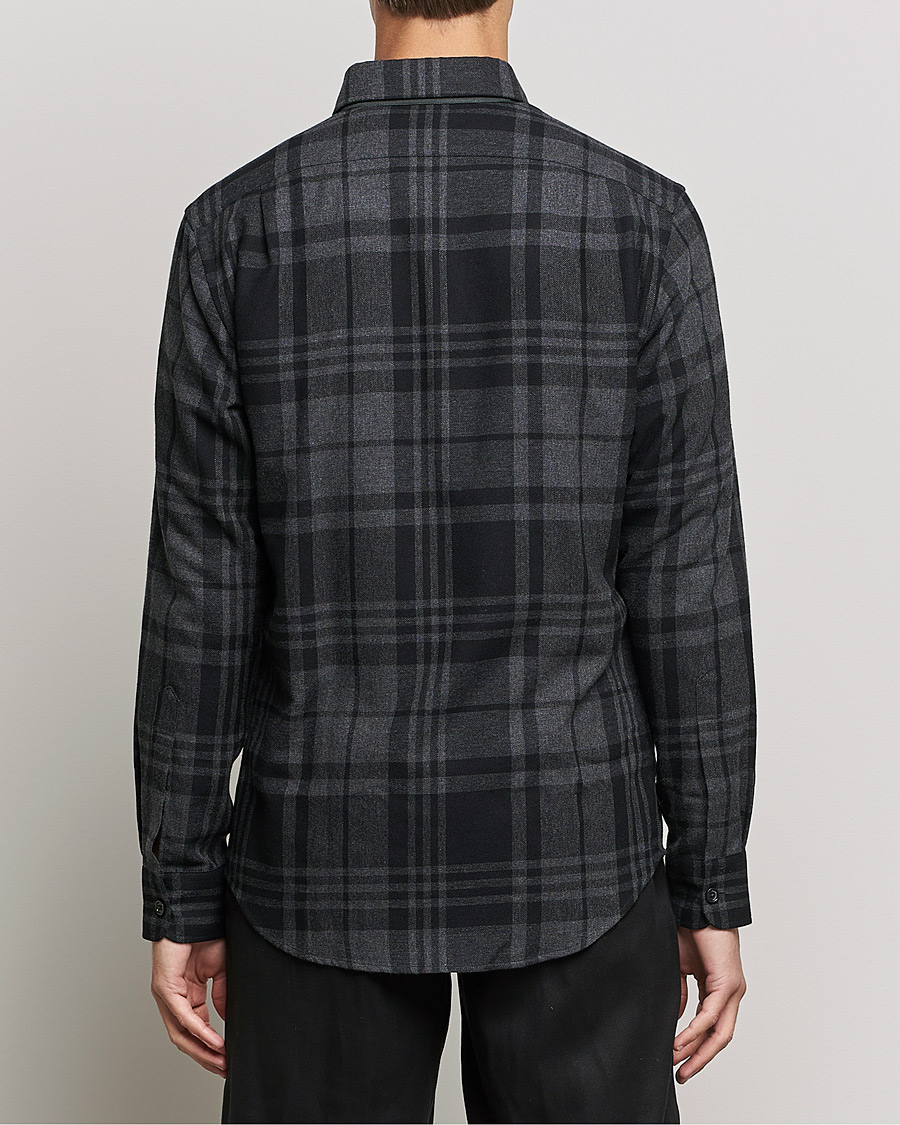 Men | Shirts | Ralph Lauren Purple Label | Glencheck Wool Overshirt Dark Grey