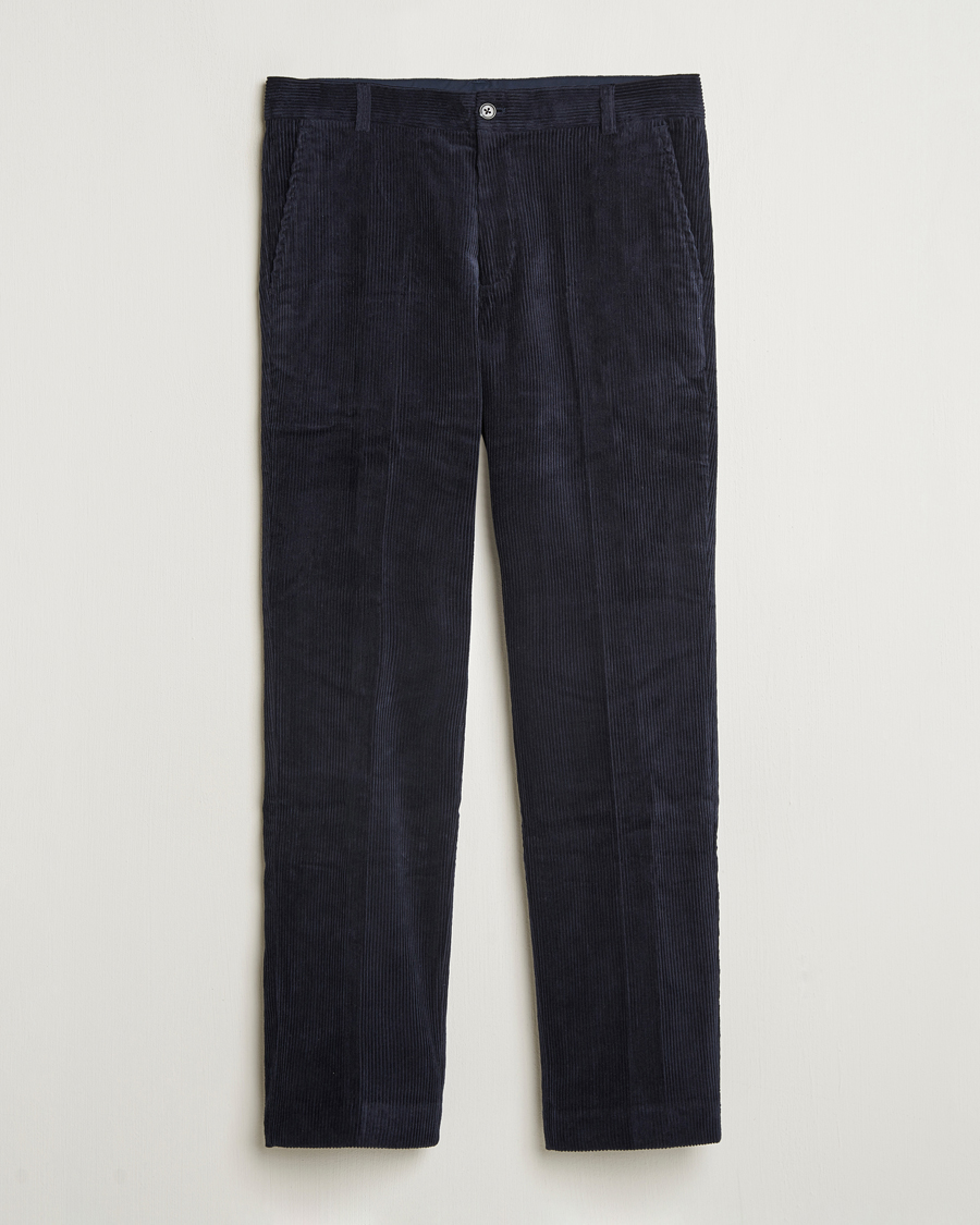 Men | Trousers | Samsøe Samsøe | Fleix Corduroy Trousers Salute Navy