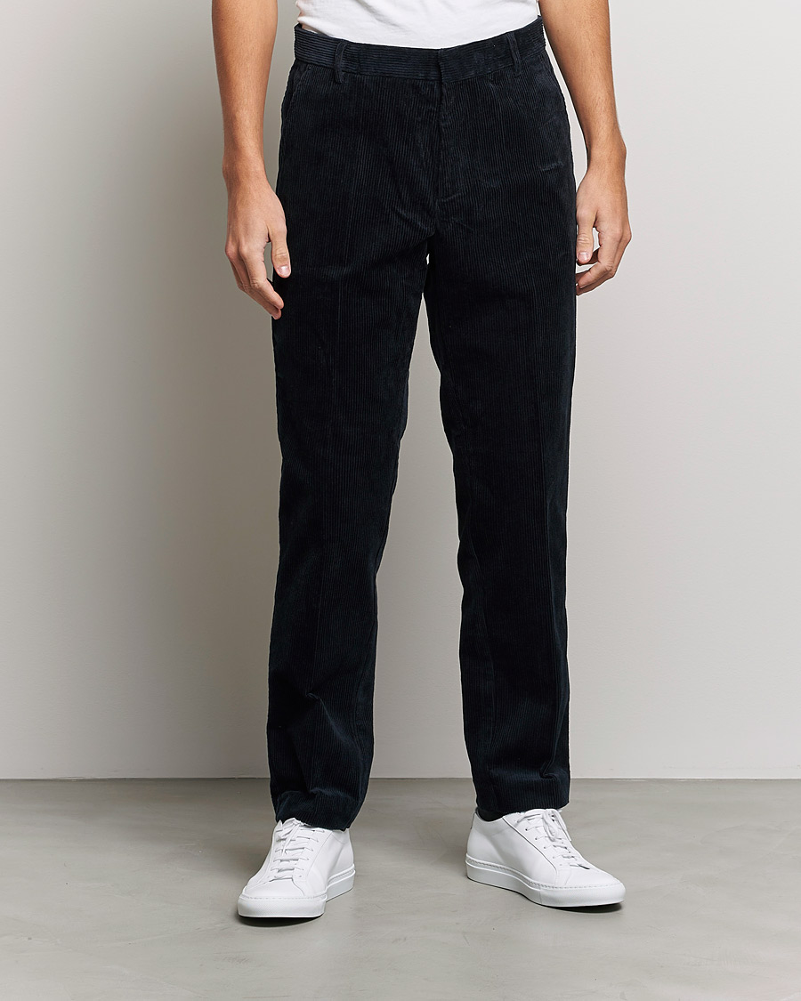 Men | Trousers | Samsøe Samsøe | Fleix Corduroy Trousers Salute Navy