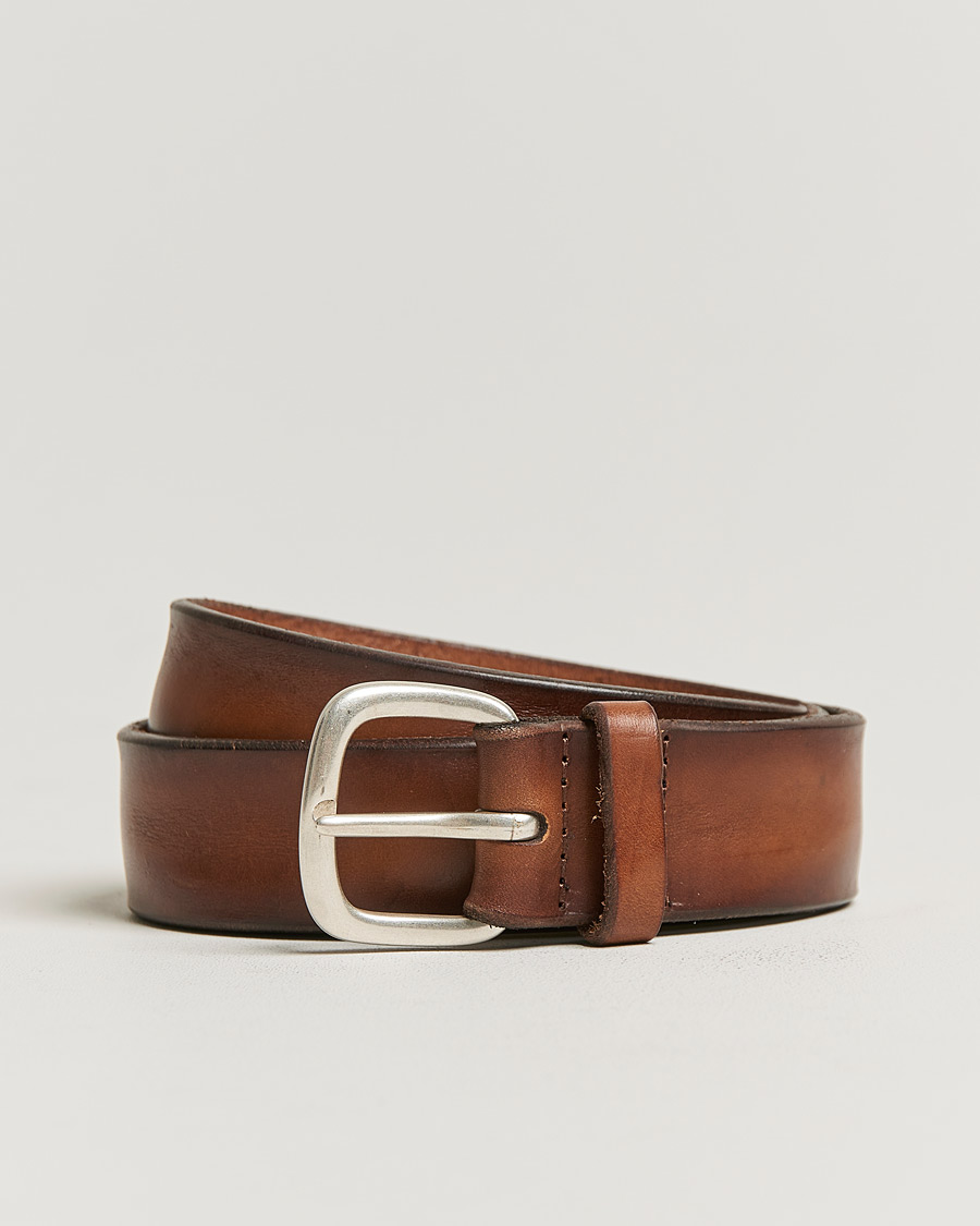 Men | Orciani Vachetta Belt 3,5 cm Cognac | Orciani | Vachetta Belt 3,5 cm Cognac