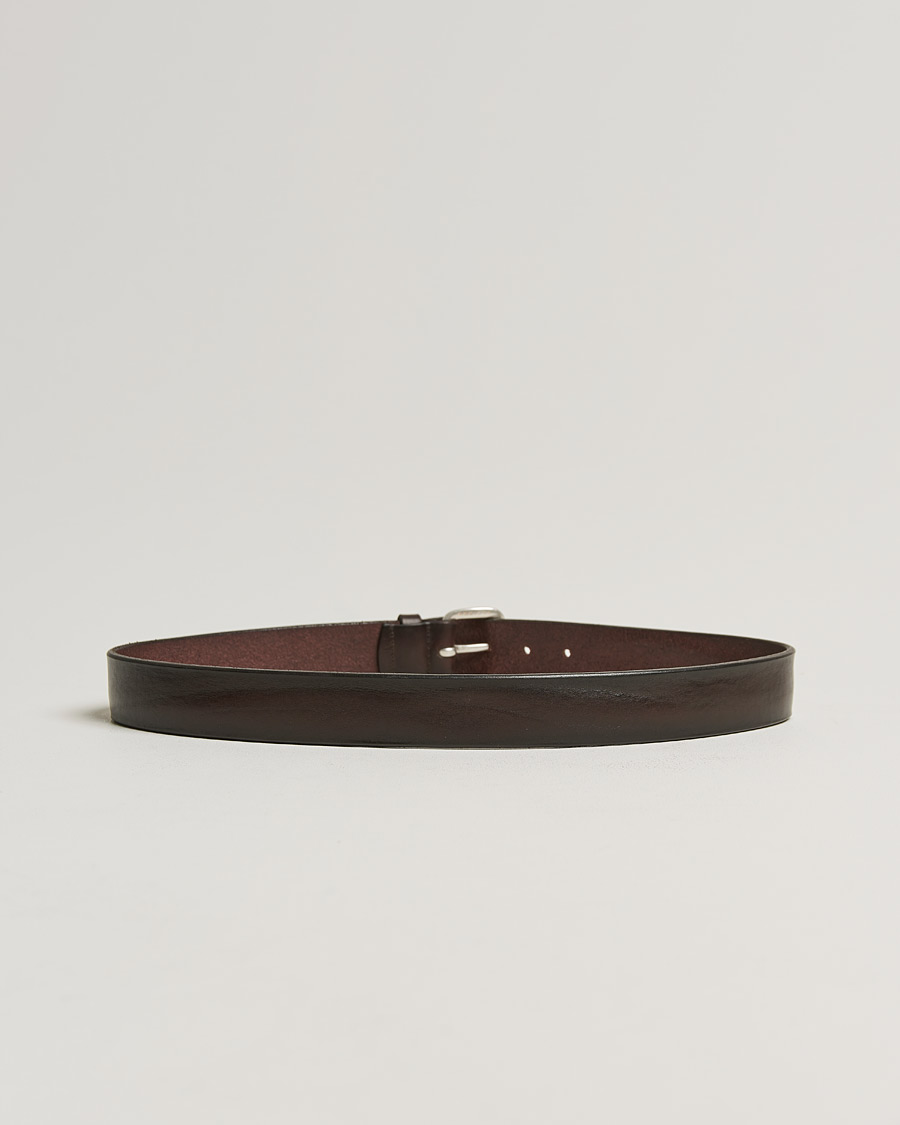 Men | Orciani Vachetta Belt 3,5 cm Dark Brown | Orciani | Vachetta Belt 3,5 cm Dark Brown