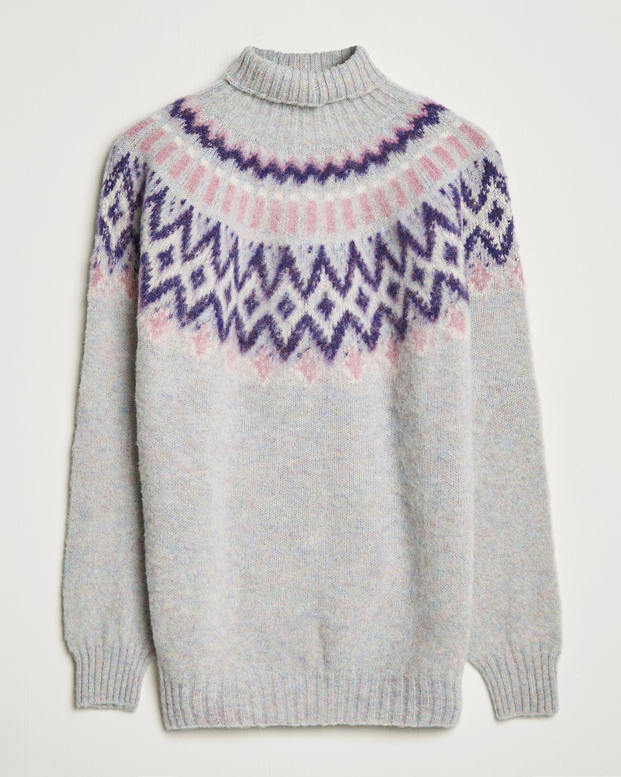 Men | Sweaters & Knitwear | Howlin' | Brushed Wool Fair Isle Roll Neck Galaxy